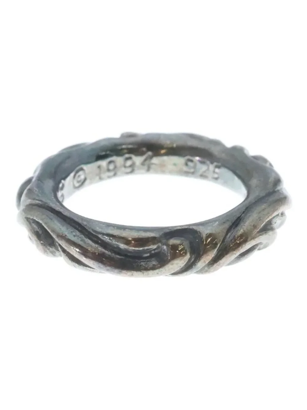 Chrome Hearts Scrl Band Scroll Ring Silver